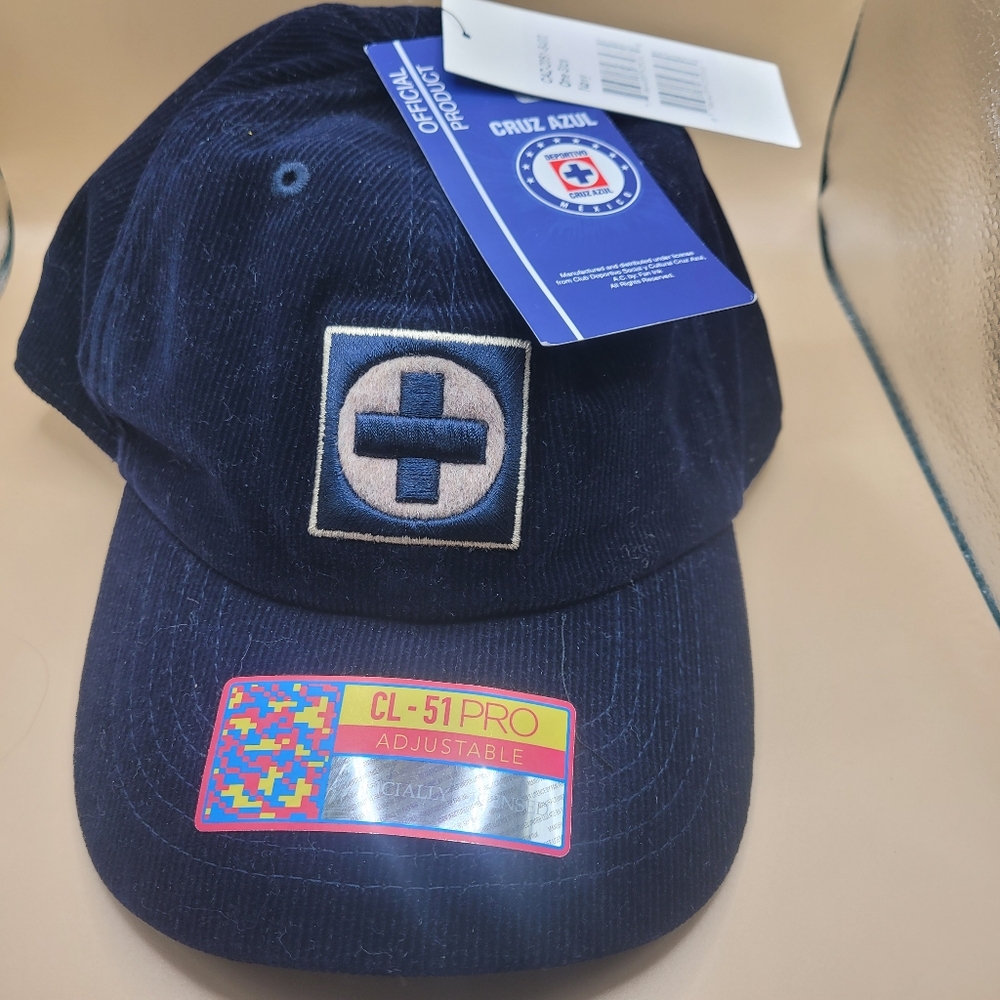 Cruz Azul FC Navy Blue Corduroy NWT Adjustable Cap